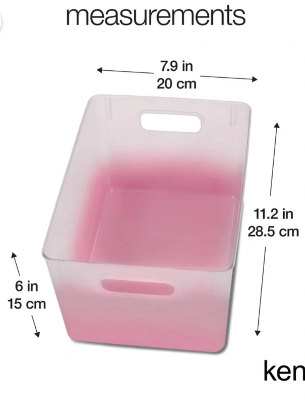 NWT Kensie Frosted Blush Storage Bins Set of 4 (2 Packs) Closet Organization